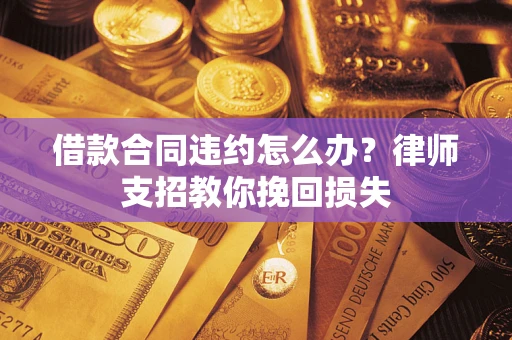 济南借款合同违约怎么办？律师支招教你挽回损失