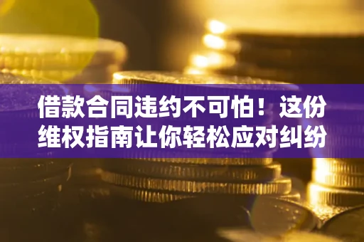济南借款合同违约不可怕！这份维权指南让你轻松应对纠纷